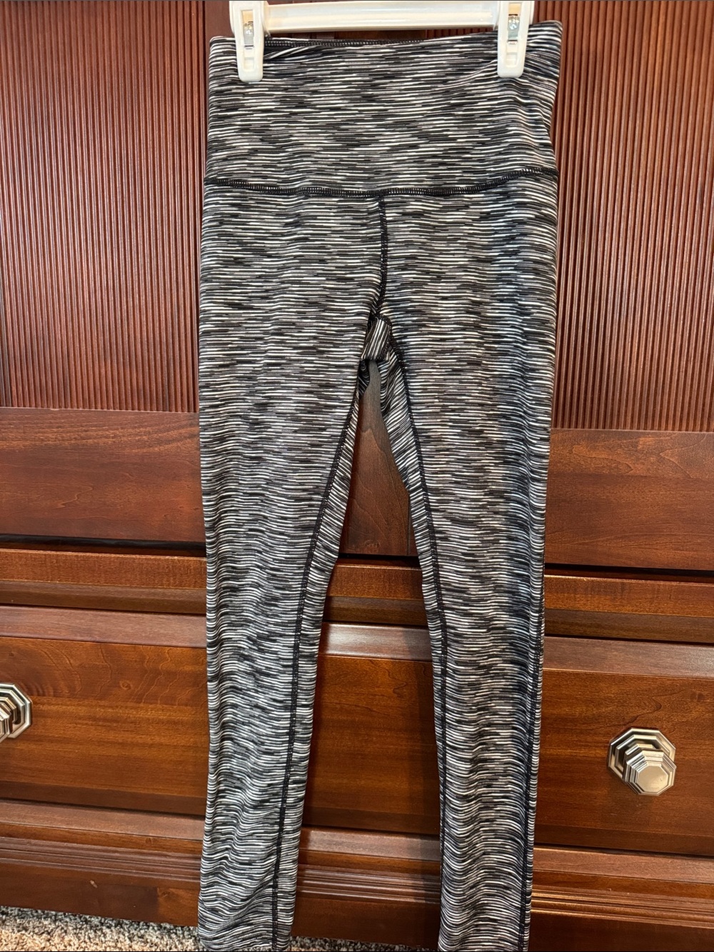 Zella Black & White Space-Dye High-Rise Leggings